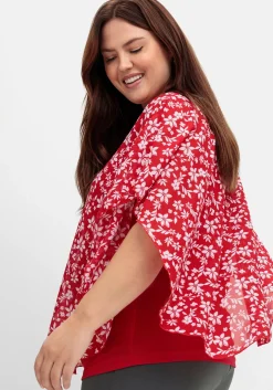 Tunika in Layeroptik, mit Blumenprint