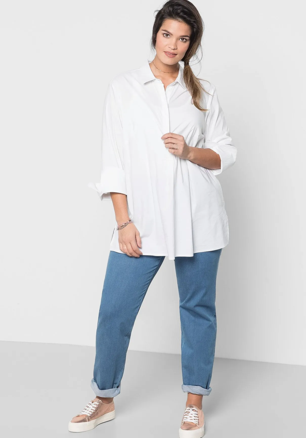 Tunika in leichter A-Linie, mit 3/4-Arm