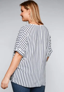 Tunika in Oversized-Form mit Streifen