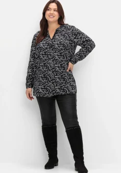 Tunika mit Alloverdruck, aus Viskose