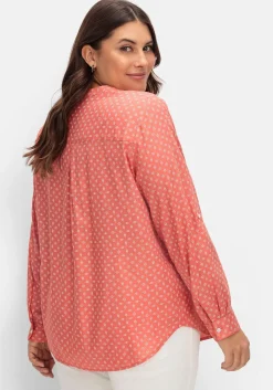 Tunika mit Alloverdruck und Krempelärmeln