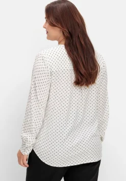 Tunika mit Alloverdruck und Krempelärmeln