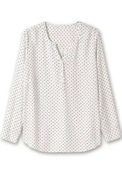 Tunika mit Alloverdruck und Krempelärmeln