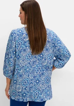 Tunika mit Alloverdruck und 3/4-Arm