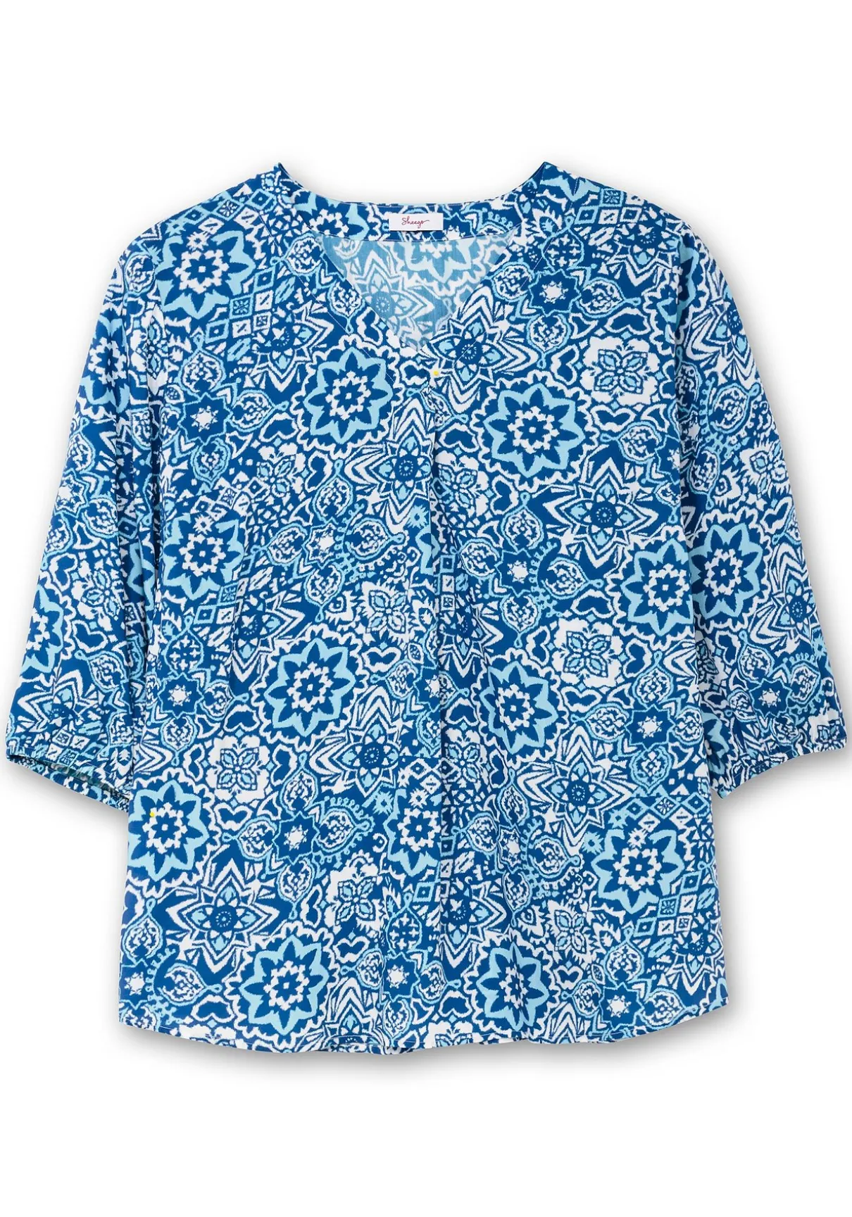 Tunika mit Alloverdruck und 3/4-Arm