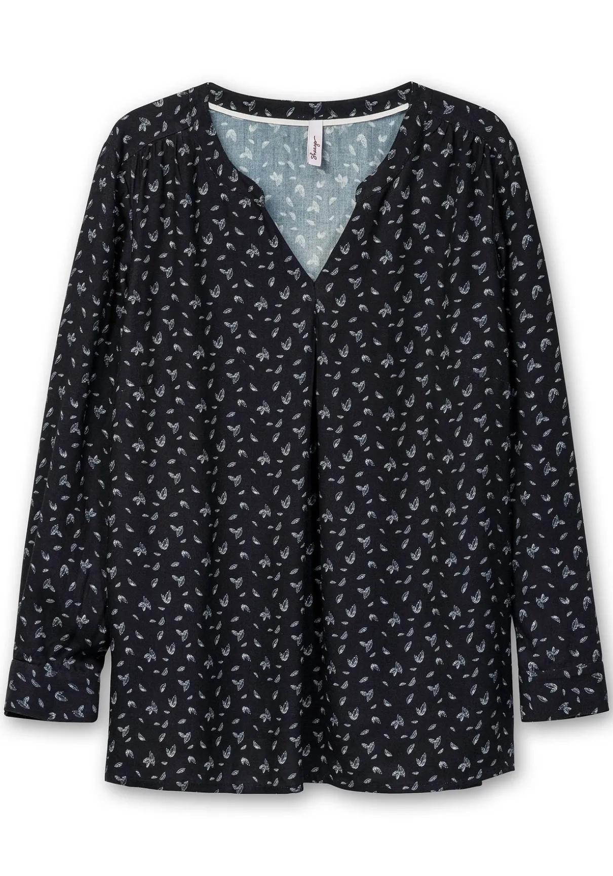 Tunika mit Alloverdruck und Kellerfalte