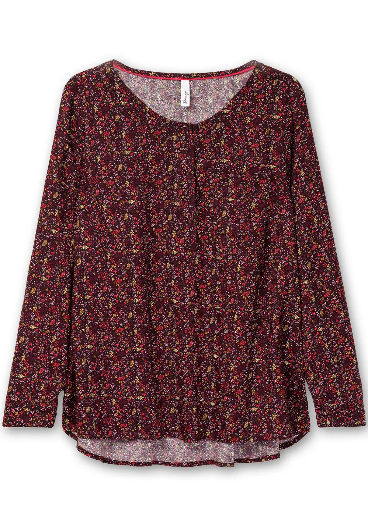 Tunika mit Alloverprint und Knopfleiste