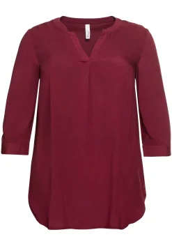 Tunika mit 3/4-Arm und gerundetem Saum