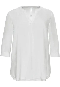 Tunika mit 3/4-Arm und gerundetem Saum