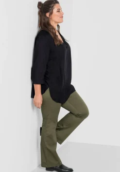 Tunika mit 3/4-Arm und gerundetem Saum