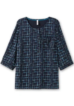 Tunika mit 3/4-Arm und grafischem Alloverprint