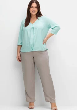 Tunika mit 3/4-Arm und Plisseefalten hinten