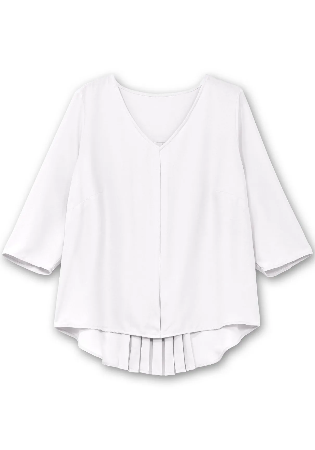 Tunika mit 3/4-Arm und Plisseefalten hinten