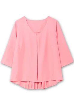 Tunika mit 3/4-Arm und Plisseefalten hinten