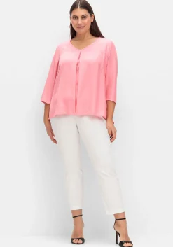 Tunika mit 3/4-Arm und Plisseefalten hinten