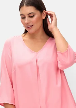 Tunika mit 3/4-Arm und Plisseefalten hinten