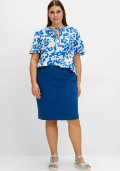 Tunika mit Blütenprint und V-Ausschnitt