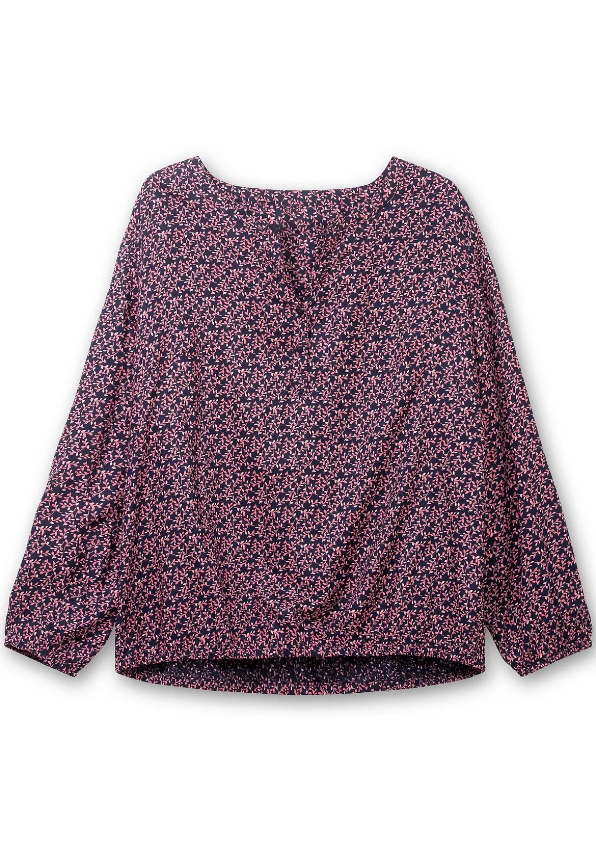 Tunika mit Blätter-Alloverdruck, aus Viskose