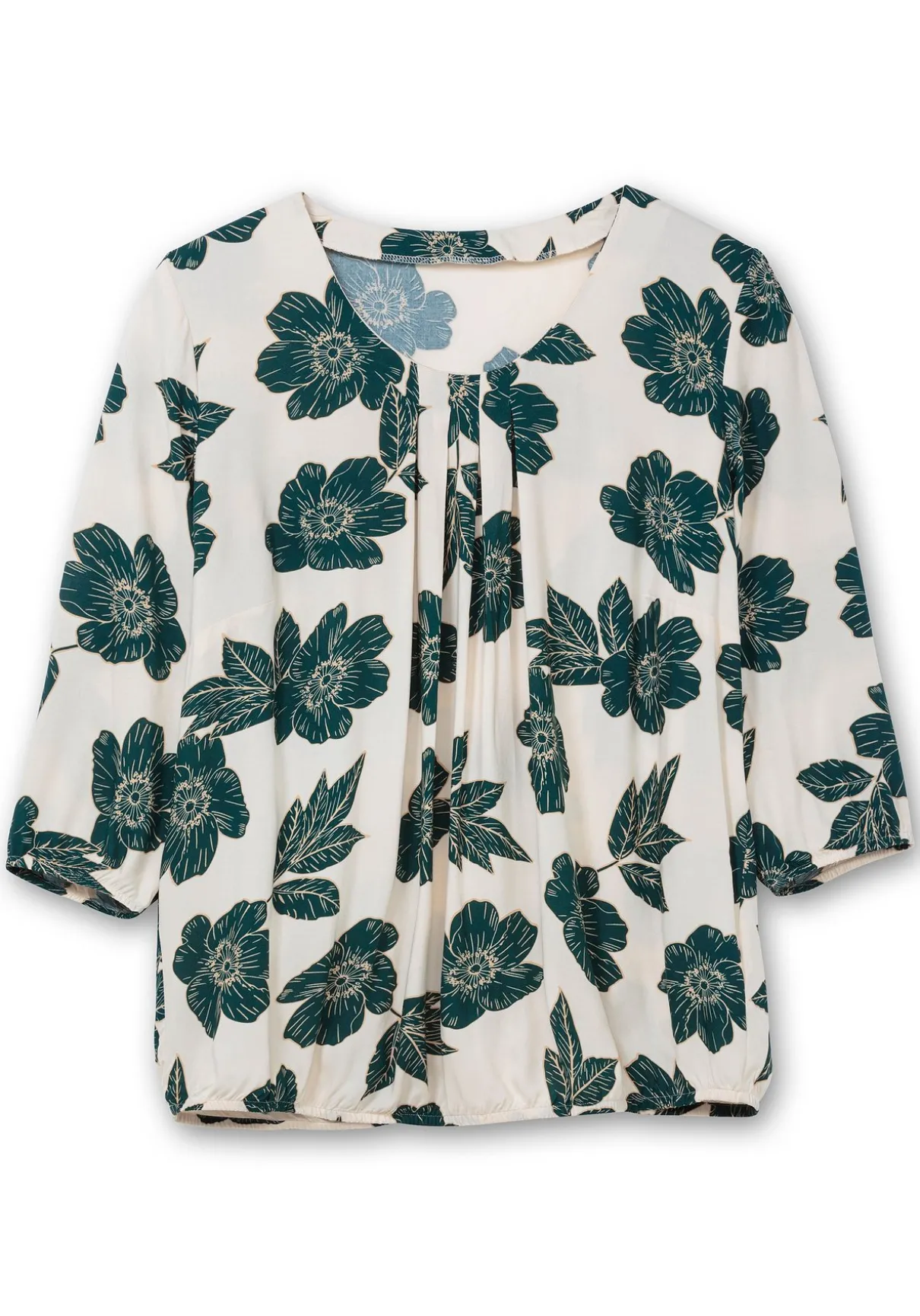 Tunika mit Blumendruck und Saum-Gummibund