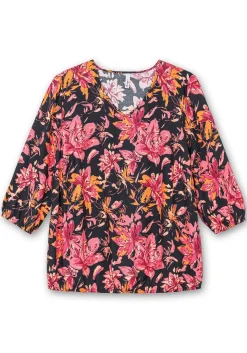 Tunika mit Blumendruck und Saum-Gummibund