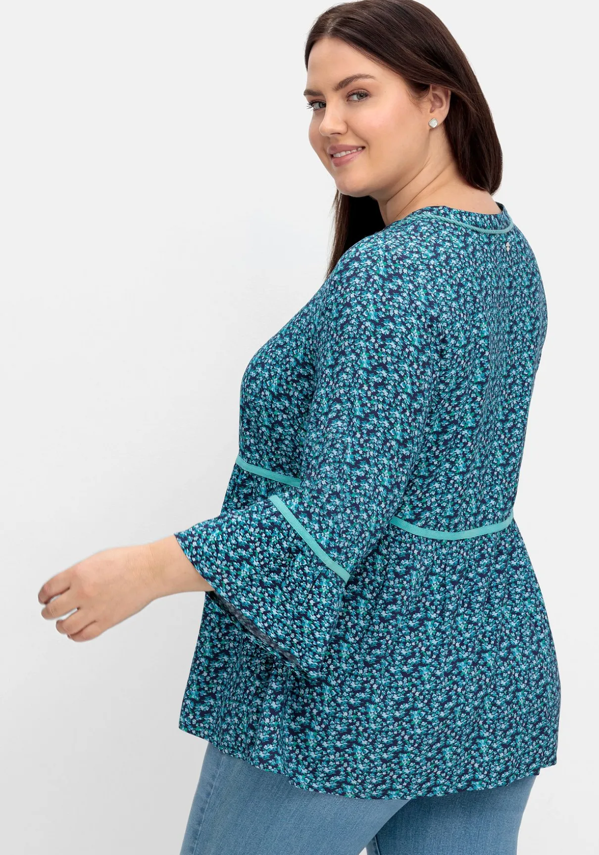 Tunika mit Blumenprint und 3/4-Arm