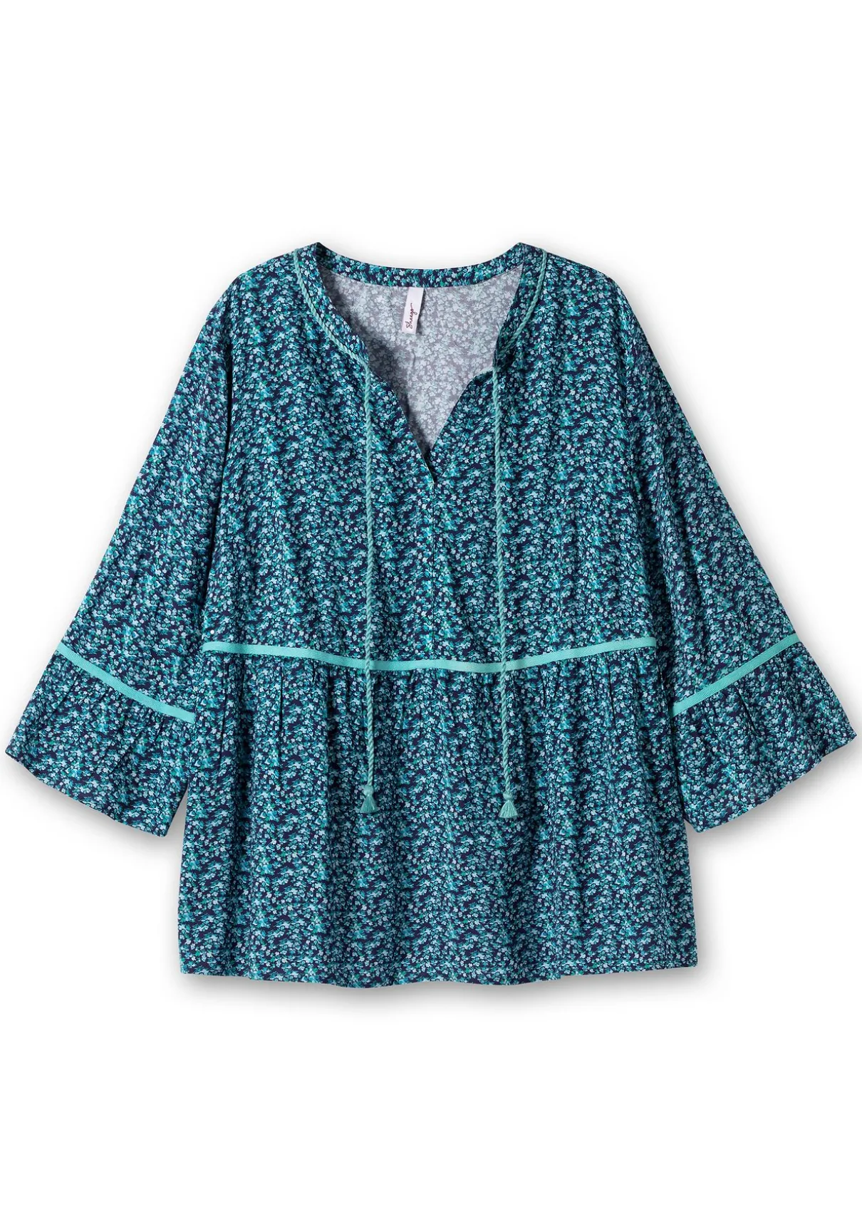 Tunika mit Blumenprint und 3/4-Arm