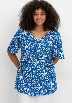 Tunika mit Flügelärmeln und Knotendetail