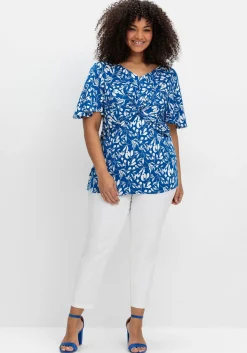 Tunika mit Flügelärmeln und Knotendetail