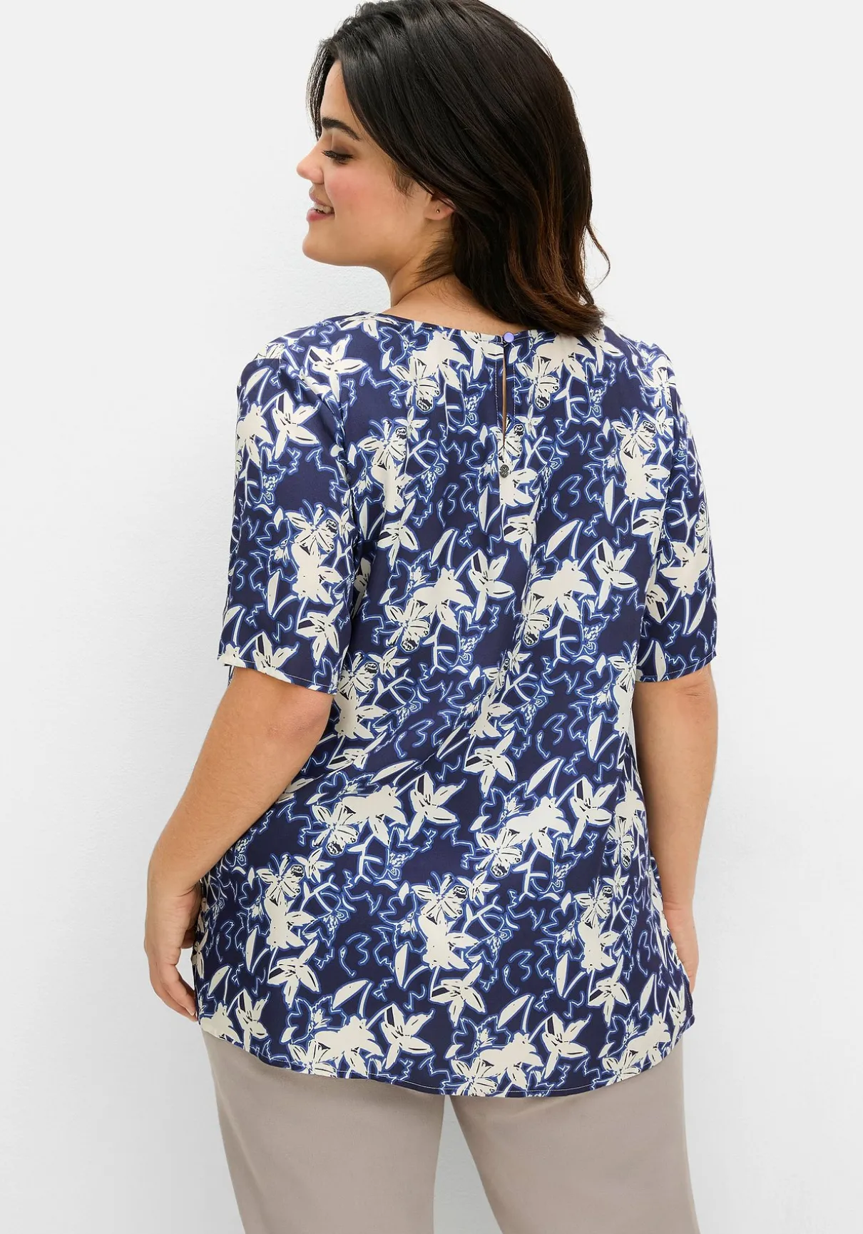 Tunika mit floralem Alloverdruck