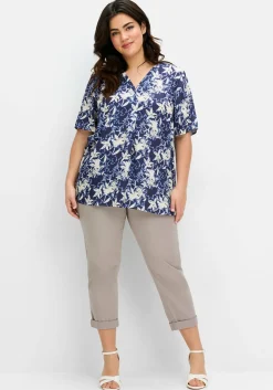 Tunika mit floralem Alloverdruck