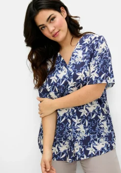 Tunika mit floralem Alloverdruck