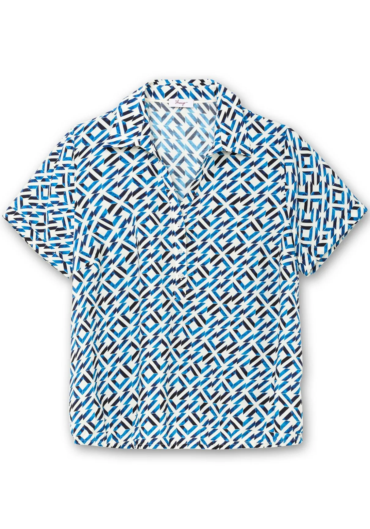 Tunika mit Grafikprint und Gummizugbund