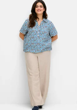 Tunika mit Grafikprint und Gummizugbund