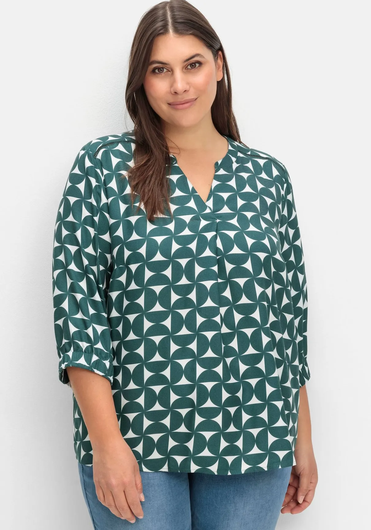 Tunika mit Grafikprint und 3/4-Ärmel