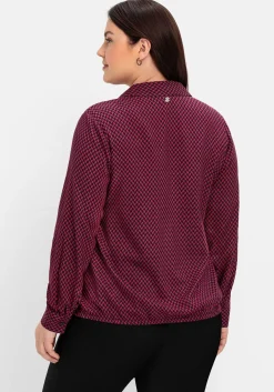 Tunika mit Hemdblusenkragen und Minimalprint