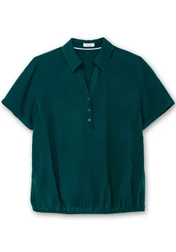 Tunika mit Hemdkragen und Gummizugbund