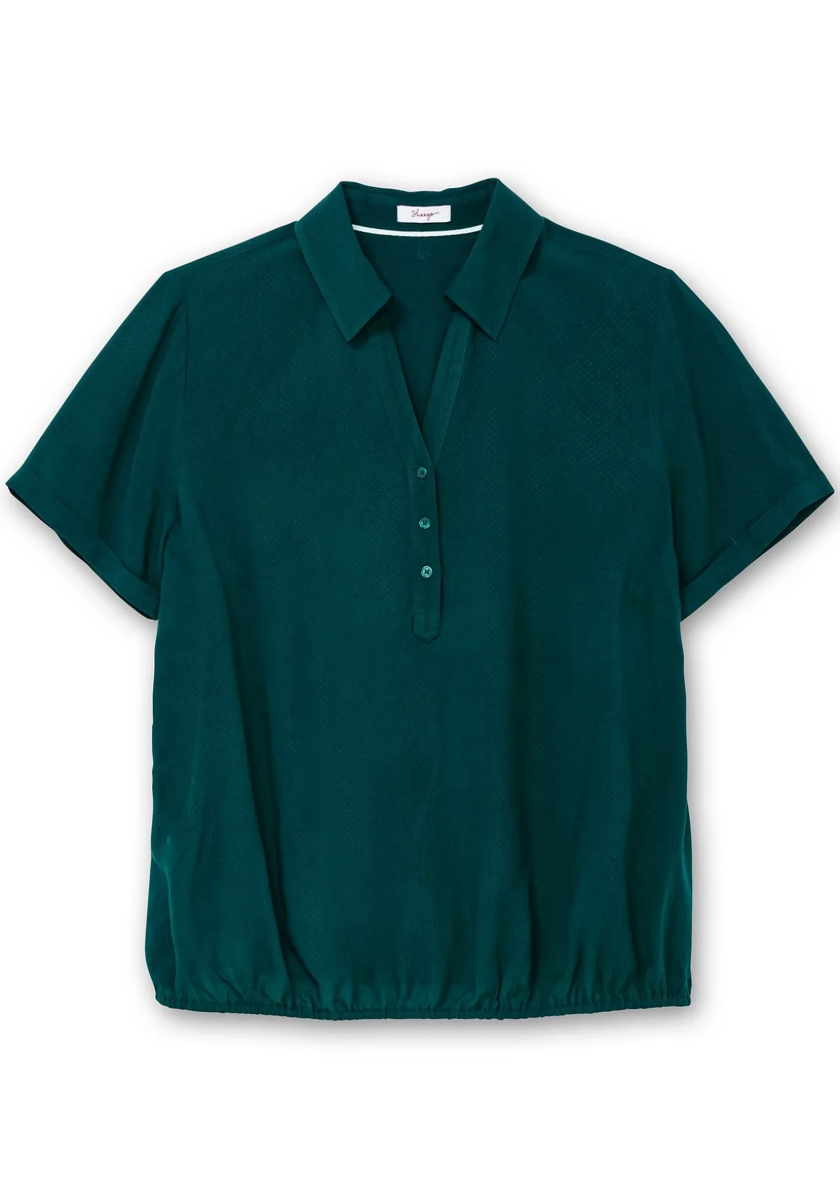 Tunika mit Hemdkragen und Gummizugbund