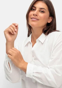 Tunika mit Hemdkragen und kurzer Knopfleiste