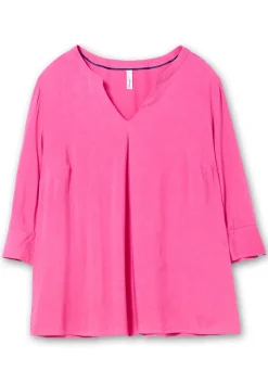 Tunika mit Kellerfalte und 3/4-Ärmeln