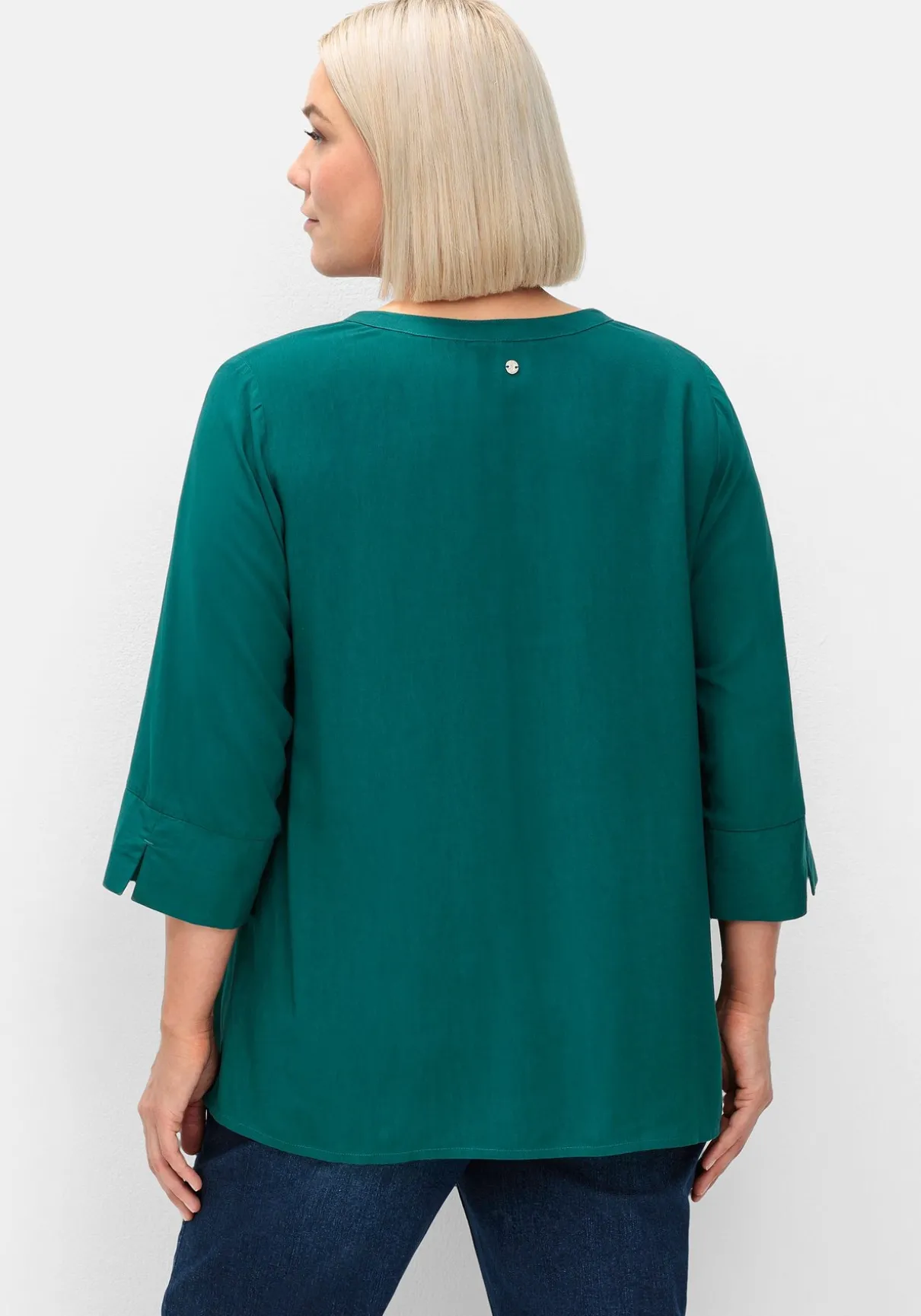 Tunika mit Kellerfalte und 3/4-Ärmeln