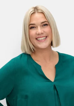 Tunika mit Kellerfalte und 3/4-Ärmeln