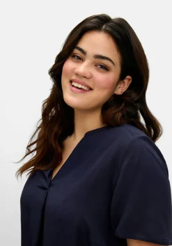 Tunika mit Kellerfalte und Hohlsaumspitze