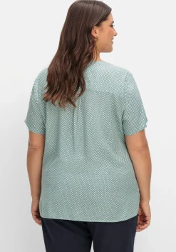 Tunika mit Kurzarm und verlängertem Rückenteil