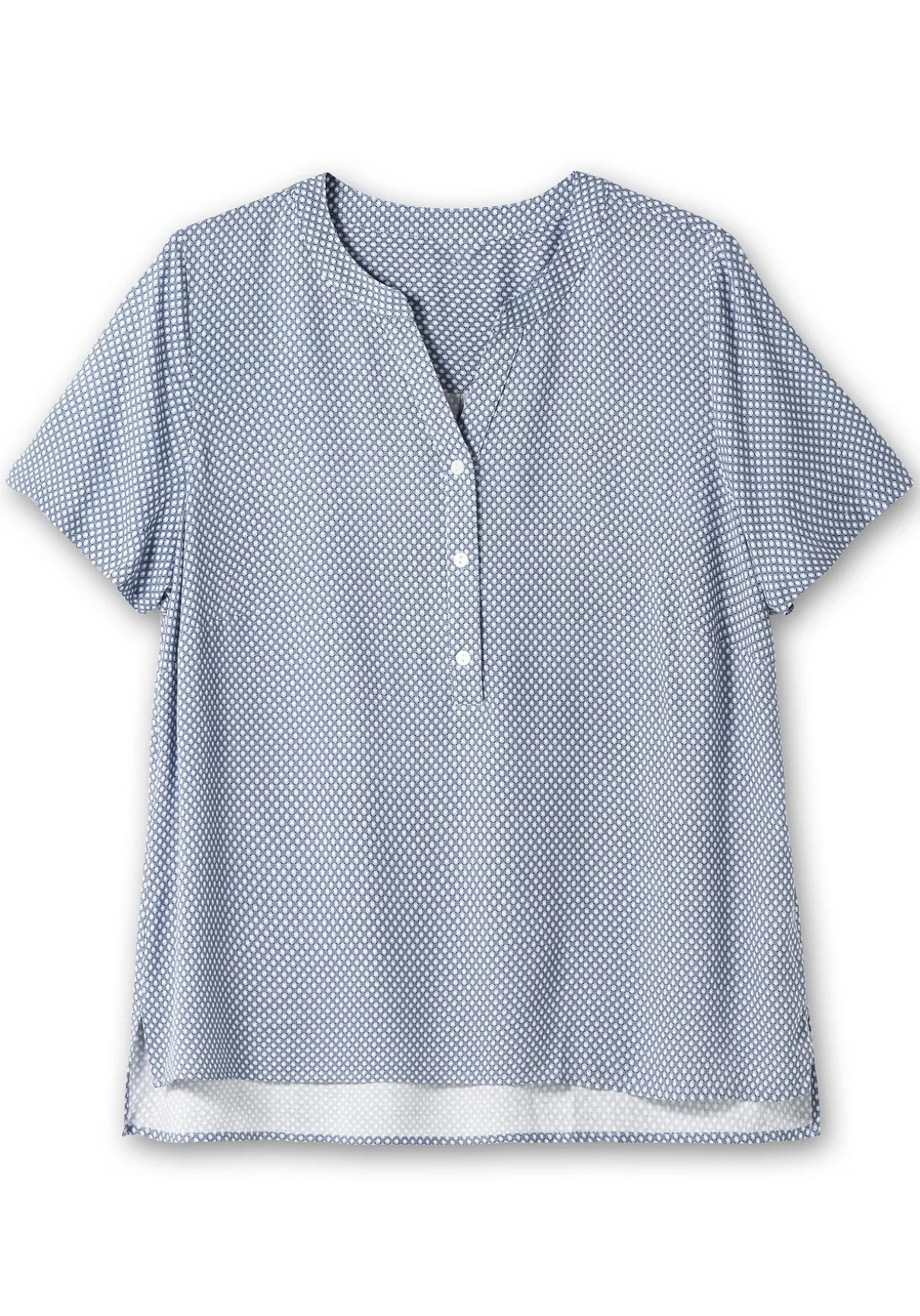 Tunika mit Kurzarm und verlängertem Rückenteil