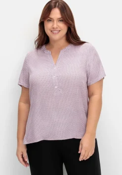 Tunika mit Kurzarm und verlängertem Rückenteil