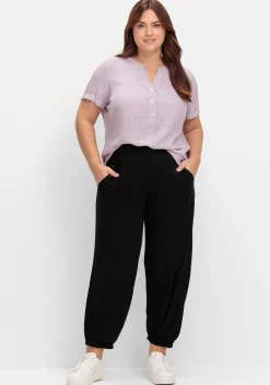 Tunika mit Kurzarm und verlängertem Rückenteil