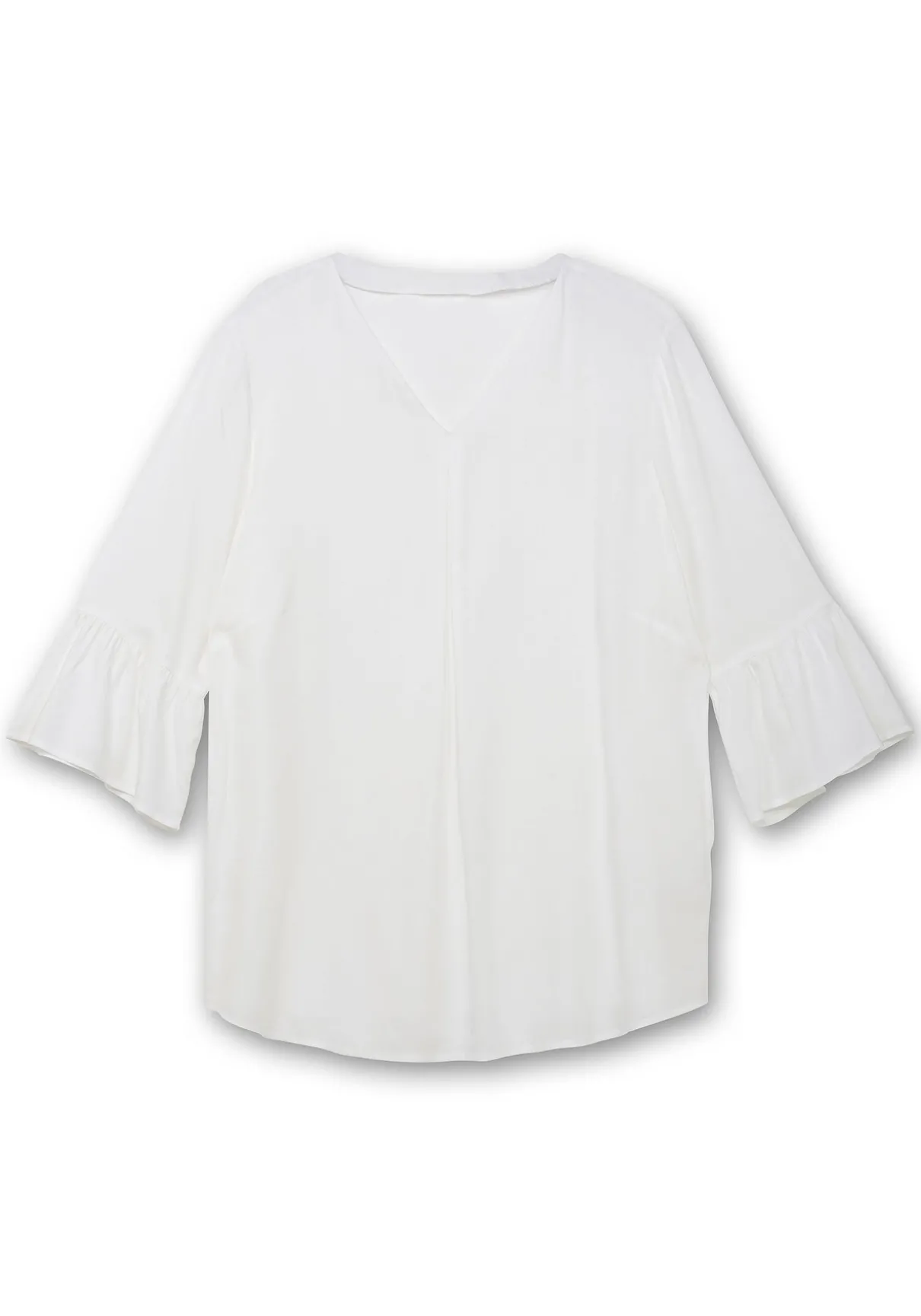 Tunika mit 3/4-langen Volantärmeln