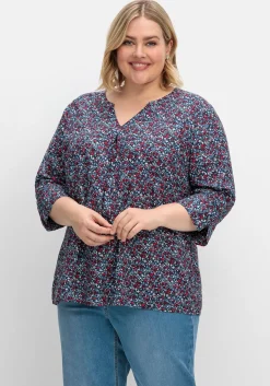 Tunika mit Minimal-Alloverprint