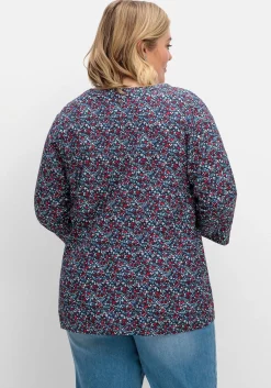 Tunika mit Minimal-Alloverprint