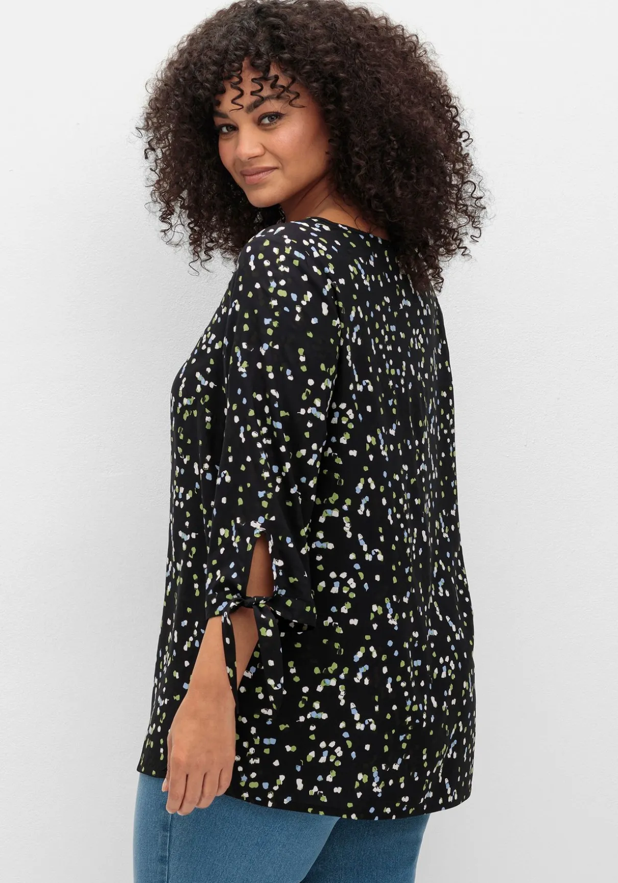 Tunika mit Print und Knotendetail am Ärmel